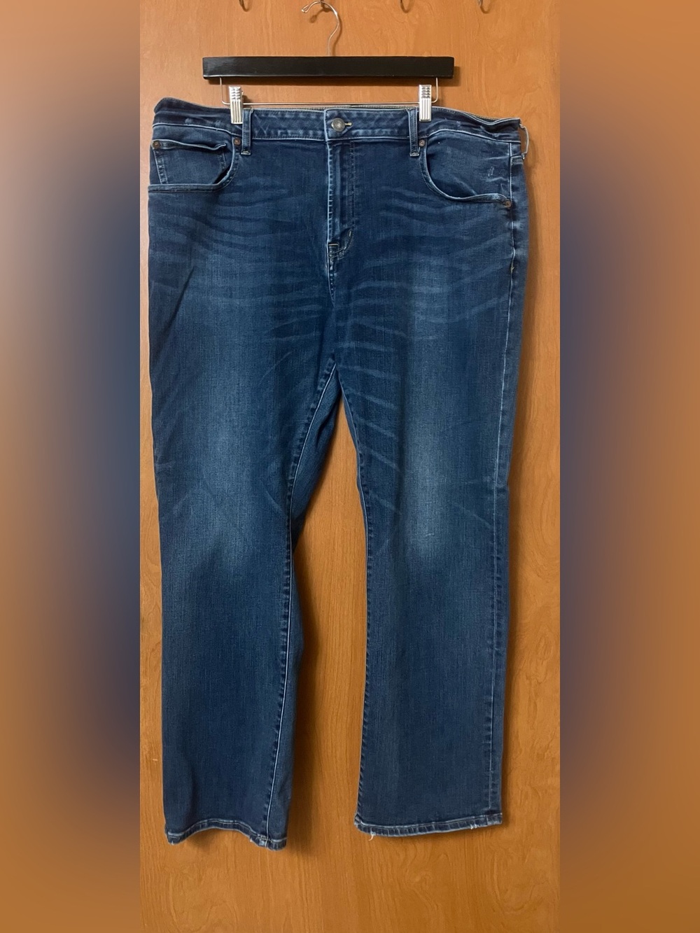 American Eagle Extreme Flex Original Boot Men's Blue Denim Distressed Jean 42x32